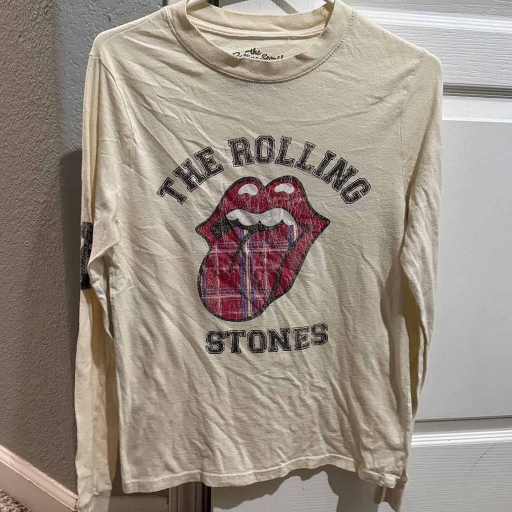 The Rolling Stones Kids Long Sleeve Shirt - Cream and Red